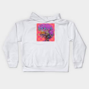 Black is Beautiful (Multicolored on Coral) Kids Hoodie